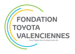 Logo de la Fondation Toyota Valenciennes, sous égide de la Fondation de Lille